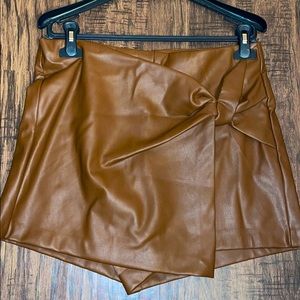 Zara Faux Leather Skort